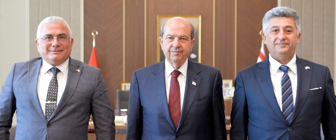 Cumhurbaşkanı Ersin Tatar’a, Sivil Savunma Teşkilatı Başkanı Atilla Karaca’dan veda ziyareti