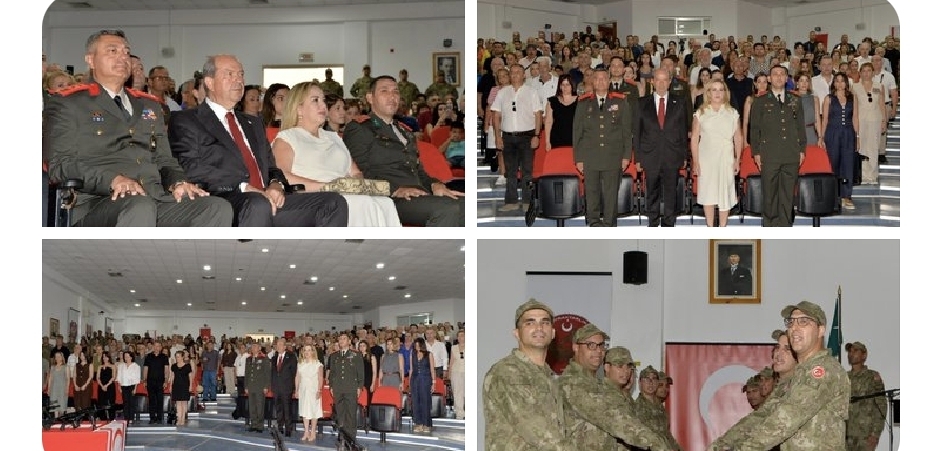 Cumhurbaşkanı Ersin Tatar ve eşi Sibel Tatar, 68’inci Dönem Bedelli Askerlik Ant İçme Töreni’ne katıldı